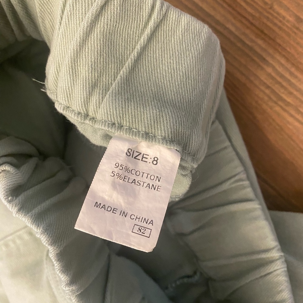 Wide Leg Sage Green Pants - Picture 6 of 6